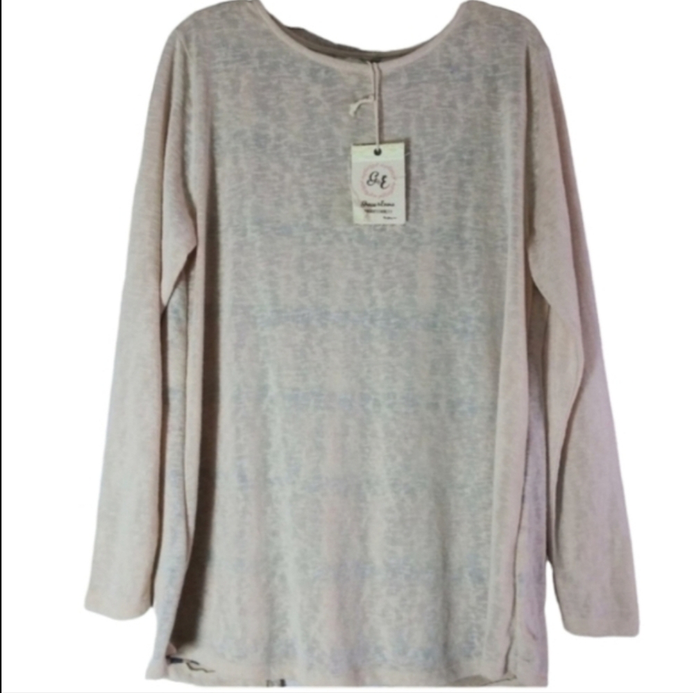 NWT Grace & Emma Women's  Shirt With Tie In Back Size XL